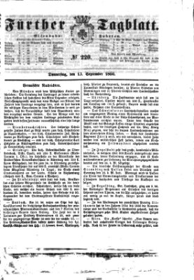 Fürther Tagblatt Donnerstag 13. September 1860