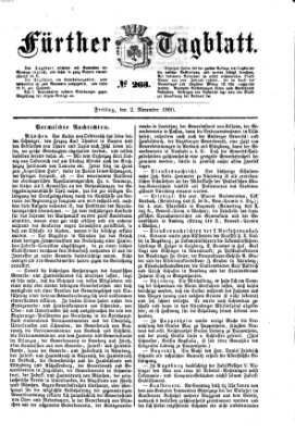 Fürther Tagblatt Freitag 2. November 1860