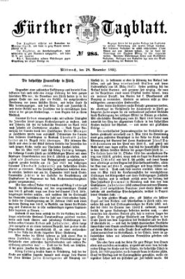 Fürther Tagblatt Mittwoch 28. November 1860