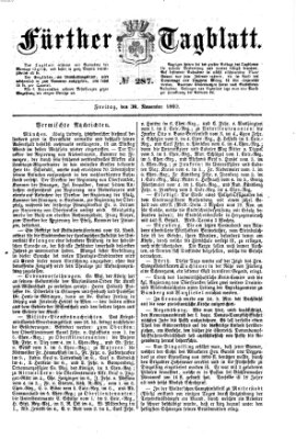Fürther Tagblatt Freitag 30. November 1860