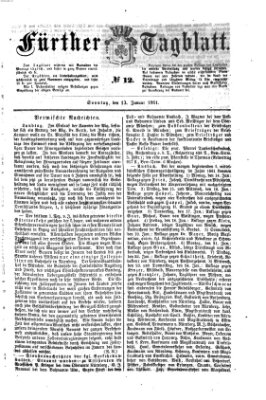 Fürther Tagblatt Sonntag 13. Januar 1861