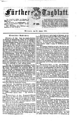 Fürther Tagblatt Mittwoch 23. Januar 1861
