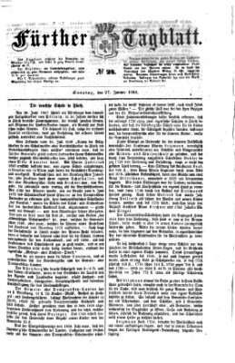 Fürther Tagblatt Sonntag 27. Januar 1861