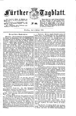 Fürther Tagblatt Dienstag 5. Februar 1861