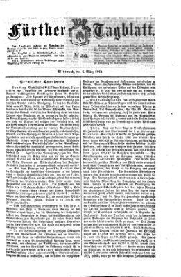 Fürther Tagblatt Mittwoch 6. März 1861
