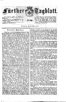 Fürther Tagblatt Sonntag 10. März 1861