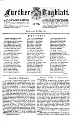 Fürther Tagblatt Sonntag 31. März 1861