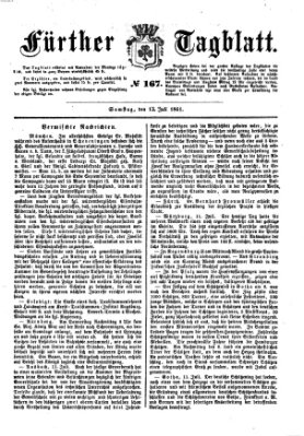 Fürther Tagblatt Samstag 13. Juli 1861