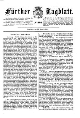 Fürther Tagblatt Freitag 23. August 1861