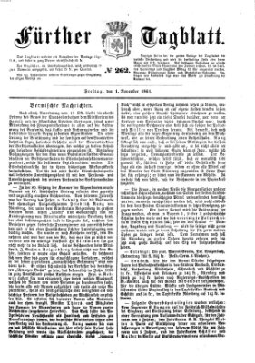 Fürther Tagblatt Freitag 1. November 1861