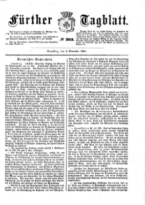 Fürther Tagblatt Samstag 2. November 1861