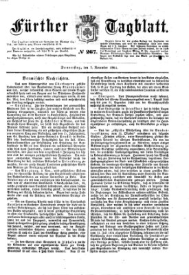 Fürther Tagblatt Donnerstag 7. November 1861