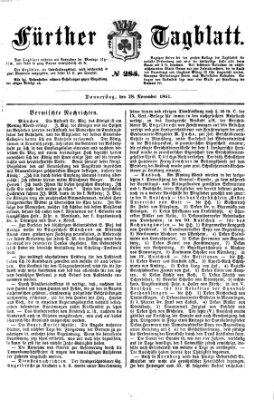 Fürther Tagblatt Donnerstag 28. November 1861