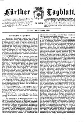 Fürther Tagblatt Freitag 6. Dezember 1861