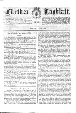 Fürther Tagblatt Dienstag 7. Januar 1862