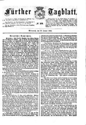 Fürther Tagblatt Mittwoch 22. Januar 1862