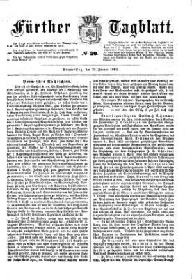 Fürther Tagblatt Donnerstag 23. Januar 1862