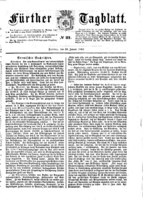 Fürther Tagblatt Freitag 24. Januar 1862