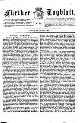 Fürther Tagblatt Dienstag 25. März 1862