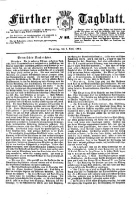 Fürther Tagblatt Sonntag 6. April 1862