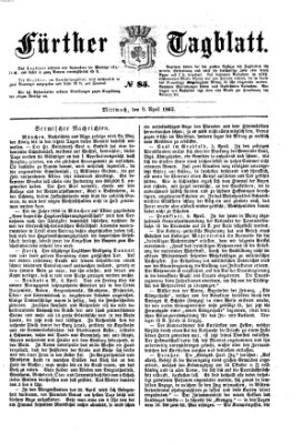 Fürther Tagblatt Mittwoch 9. April 1862