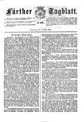 Fürther Tagblatt Sonntag 13. April 1862