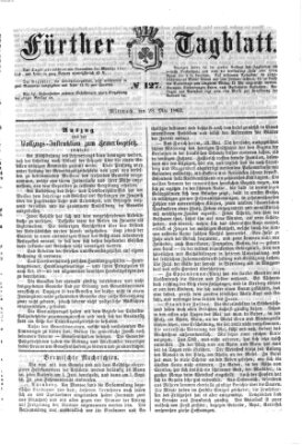 Fürther Tagblatt Mittwoch 28. Mai 1862