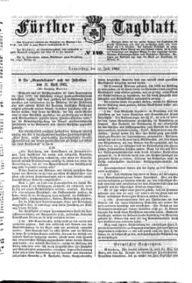 Fürther Tagblatt Donnerstag 12. Juni 1862