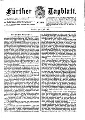 Fürther Tagblatt Dienstag 8. Juli 1862