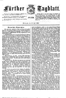 Fürther Tagblatt Mittwoch 23. Juli 1862