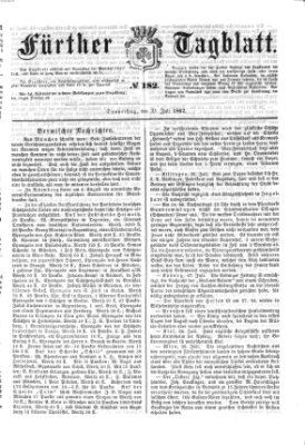 Fürther Tagblatt Donnerstag 31. Juli 1862