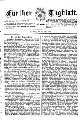 Fürther Tagblatt Sonntag 3. August 1862