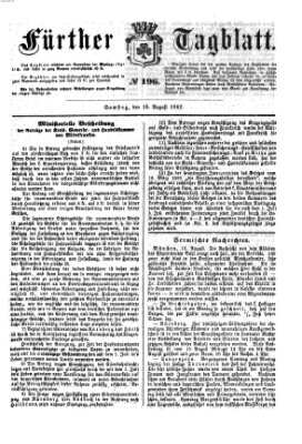 Fürther Tagblatt Samstag 16. August 1862