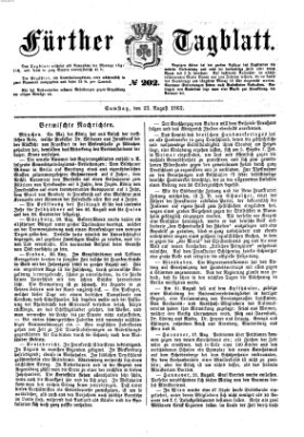 Fürther Tagblatt Samstag 23. August 1862