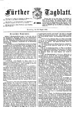 Fürther Tagblatt Sonntag 24. August 1862