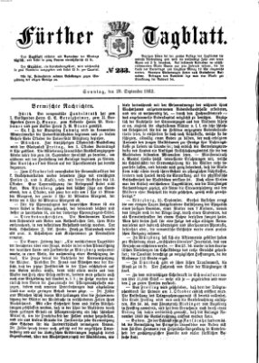 Fürther Tagblatt Sonntag 28. September 1862