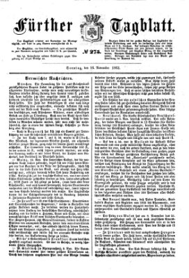 Fürther Tagblatt Sonntag 16. November 1862