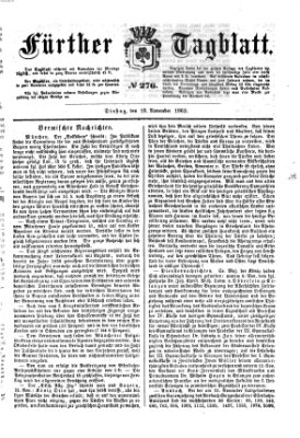 Fürther Tagblatt Dienstag 18. November 1862