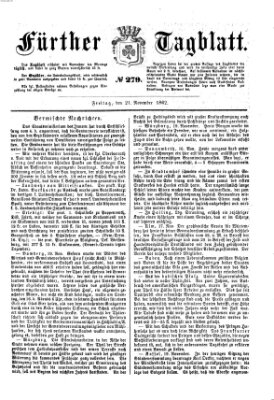 Fürther Tagblatt Freitag 21. November 1862