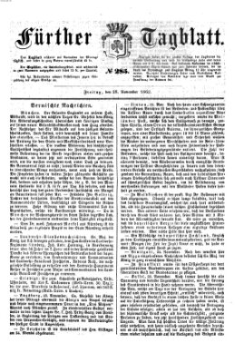 Fürther Tagblatt Freitag 28. November 1862