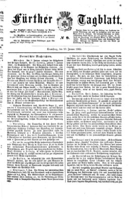 Fürther Tagblatt Samstag 10. Januar 1863