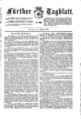 Fürther Tagblatt Freitag 13. Februar 1863