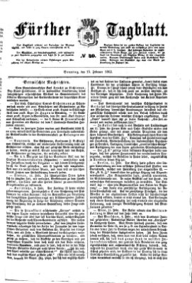 Fürther Tagblatt Sonntag 15. Februar 1863