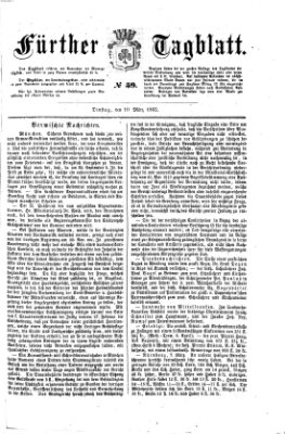 Fürther Tagblatt Dienstag 10. März 1863
