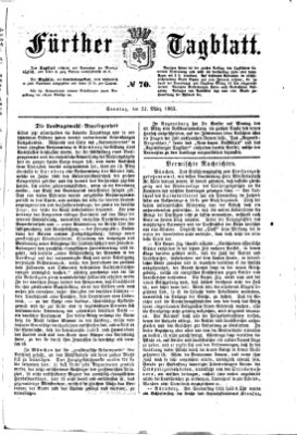 Fürther Tagblatt Sonntag 22. März 1863