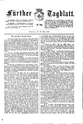 Fürther Tagblatt Sonntag 29. März 1863