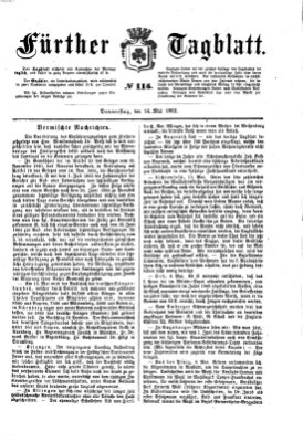 Fürther Tagblatt Donnerstag 14. Mai 1863