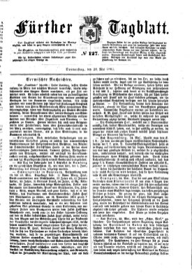 Fürther Tagblatt Donnerstag 28. Mai 1863