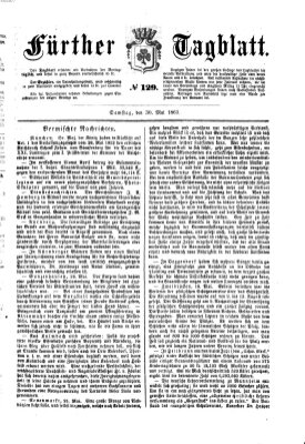 Fürther Tagblatt Samstag 30. Mai 1863