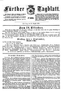 Fürther Tagblatt Freitag 28. August 1863